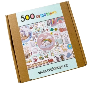 Dárková kreativní sada nálepek Dětem pro radost - 500 ks v krabičce