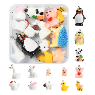 Dárková holčičí kreativní sada přívěsků Zvířátka 13 ks