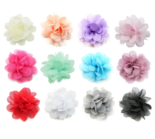 Kytička 2v1 do vlasů sponka + brož ozdoba na oblečení látková tylová květina