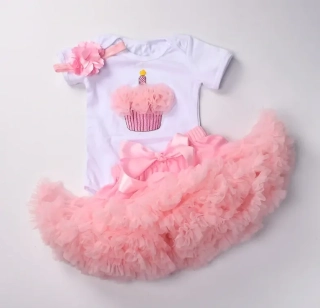Komplet sukýnka+body+čelenka - 1.narozeniny