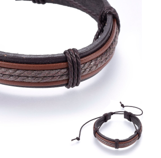 Pánský náramek přátelství BOY hnědý