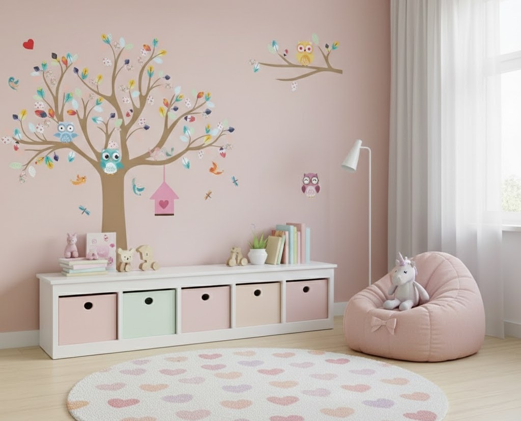 samolepky na zeď do dětského pokoje velký strom